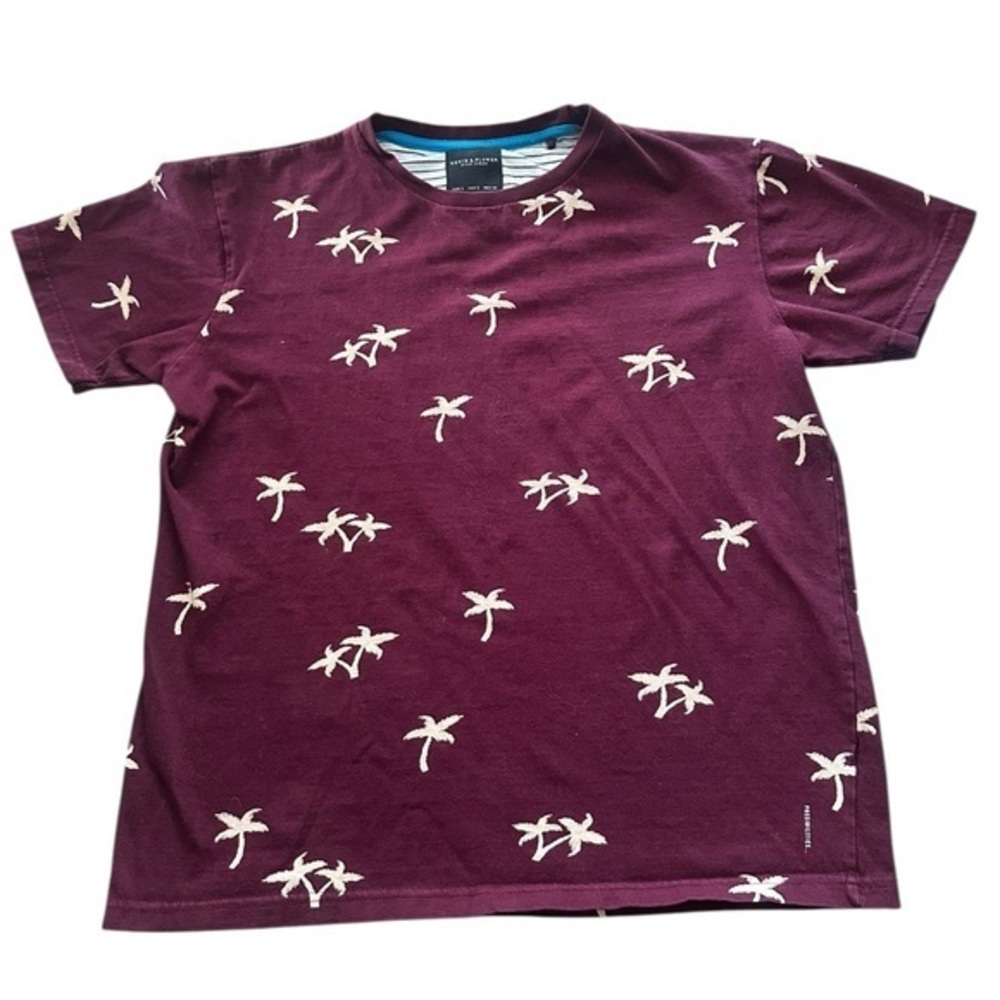 Denim & Flower Ricky Singh Short Sleeve T-Shirt - Mens Size Small - Maroon